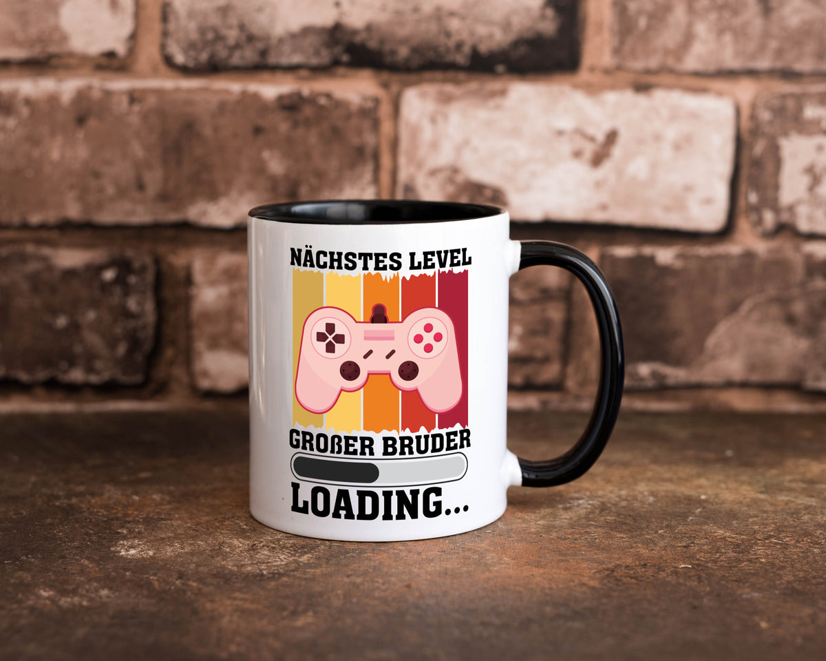 Nächstes Level | großer Bruder Geschwister Geschenkidee Humor Tasse