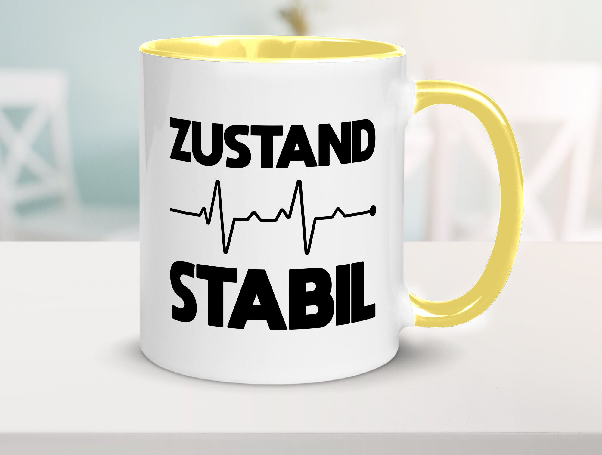 Zustand Stabil | Herzschlag Heartbeat lustiger Spruch Geschenk Humor