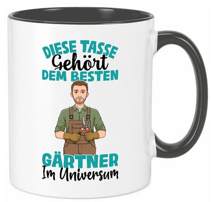 Im Universum: Gärtner | Gartenbau Geschenkidee Humor Tasse