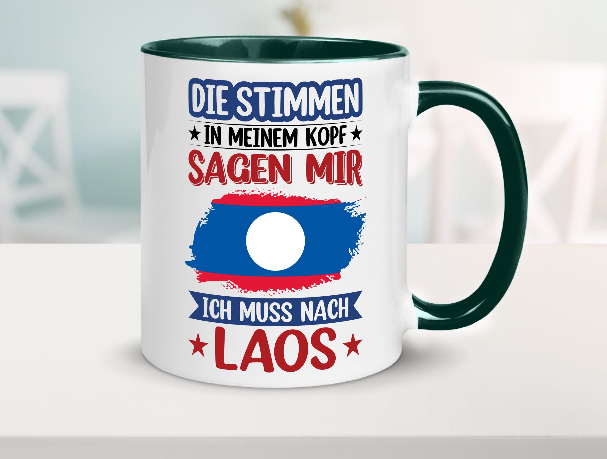 Laos | Urlaub Stimmen in meinem Kopf Traumland lustig Humor Geschenkidee