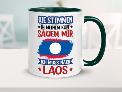 Laos | Urlaub Stimmen in meinem Kopf Traumland lustig Humor Geschenkidee