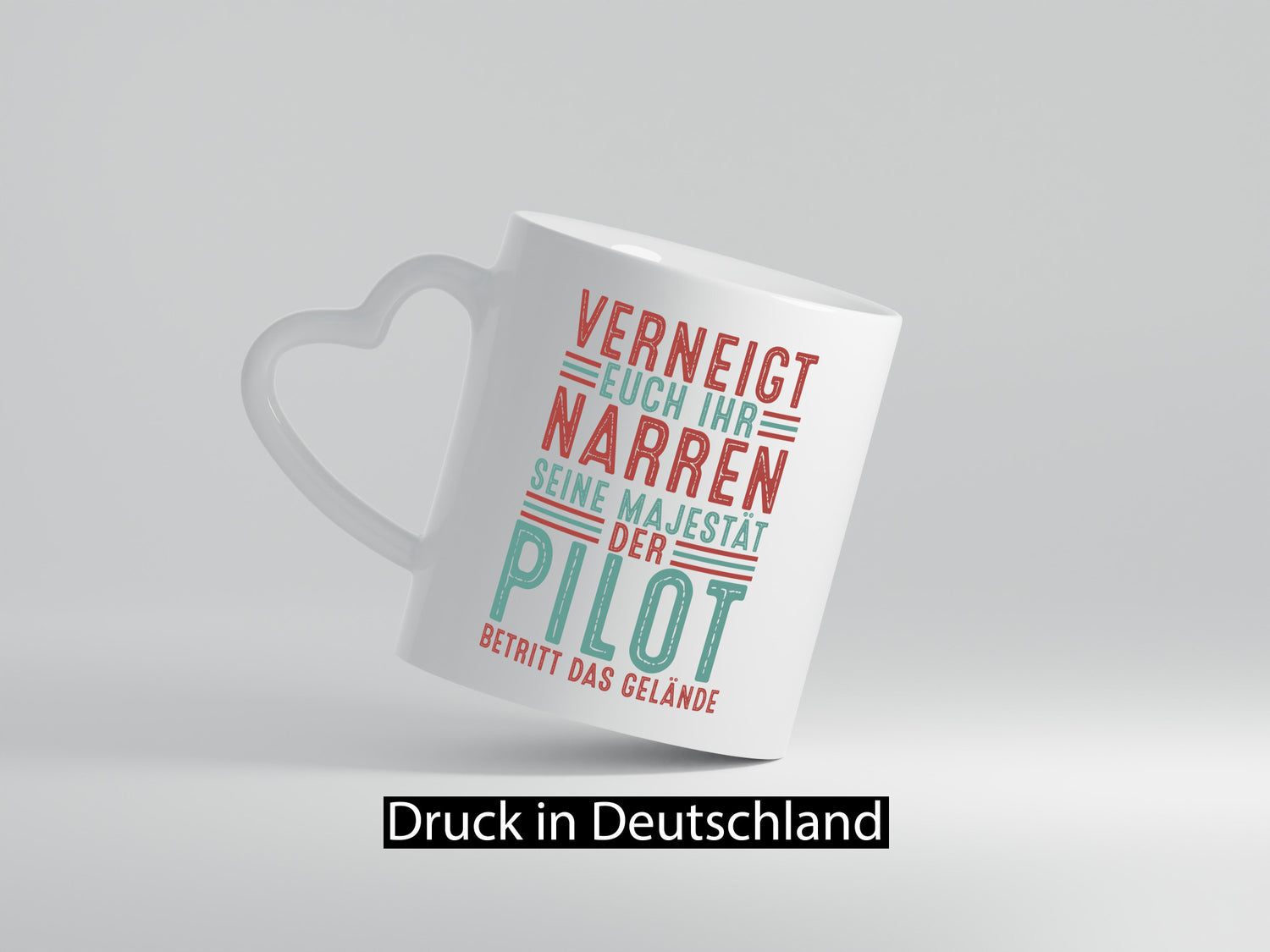Verneigt euch: Pilot | Flugzeug Piloten Geschenkidee Humor Tasse