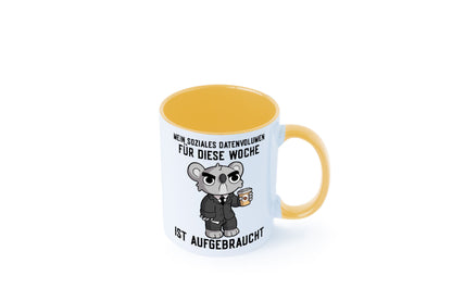 Soziales Datenvolumen | wütender Bär Einzelgänger Nerd Geschenkidee Humor Tasse