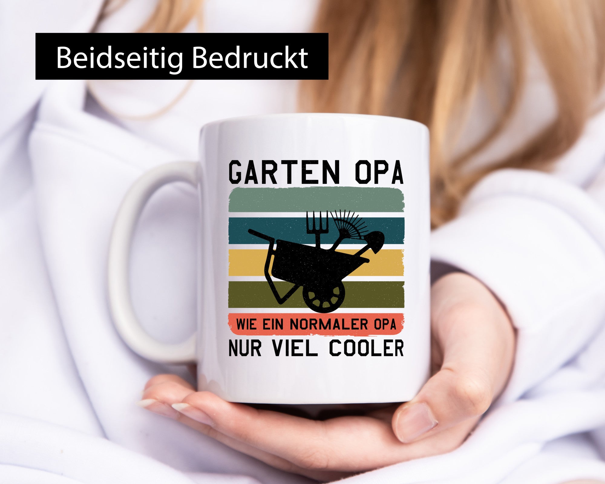 Garten Opa, viel cooler | Schubkarre Humor Familie Geschenkidee Tasse