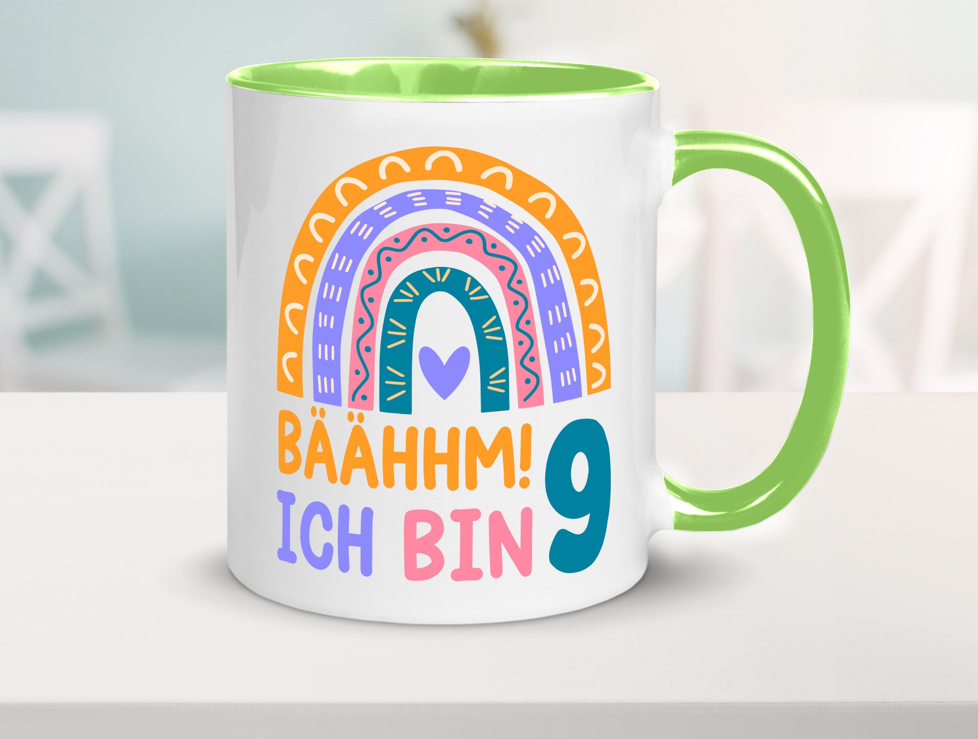 9. Geburtstag | 9 Jahre Regenbogen Bääm Mädchen Geschenk Geschenkidee lustiger