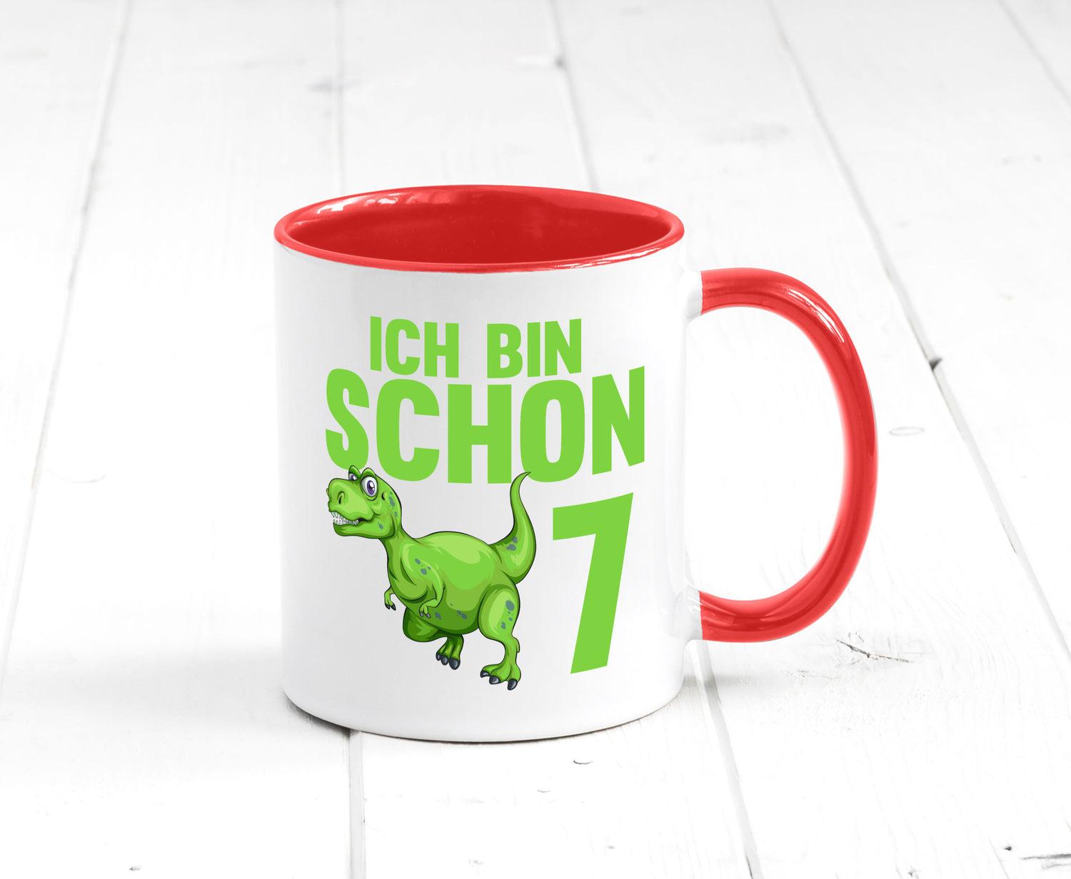 7. Geburtstag | 7 Jahre Dino Dinosaurier Humor Geschenkidee Tasse