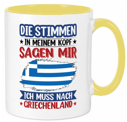 Griechenland | Urlaub Stimmen in meinem Kopf Traumland Humor Geschenkidee Tasse