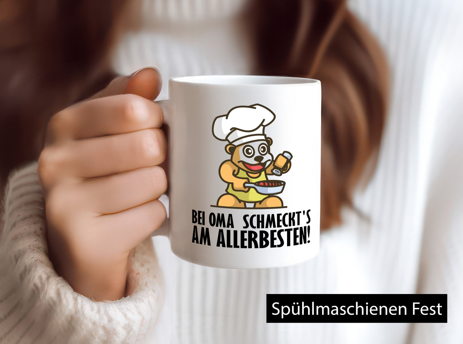 Omas Essen schmeckt lustig Familie Geschenkidee Geschenk Tasse