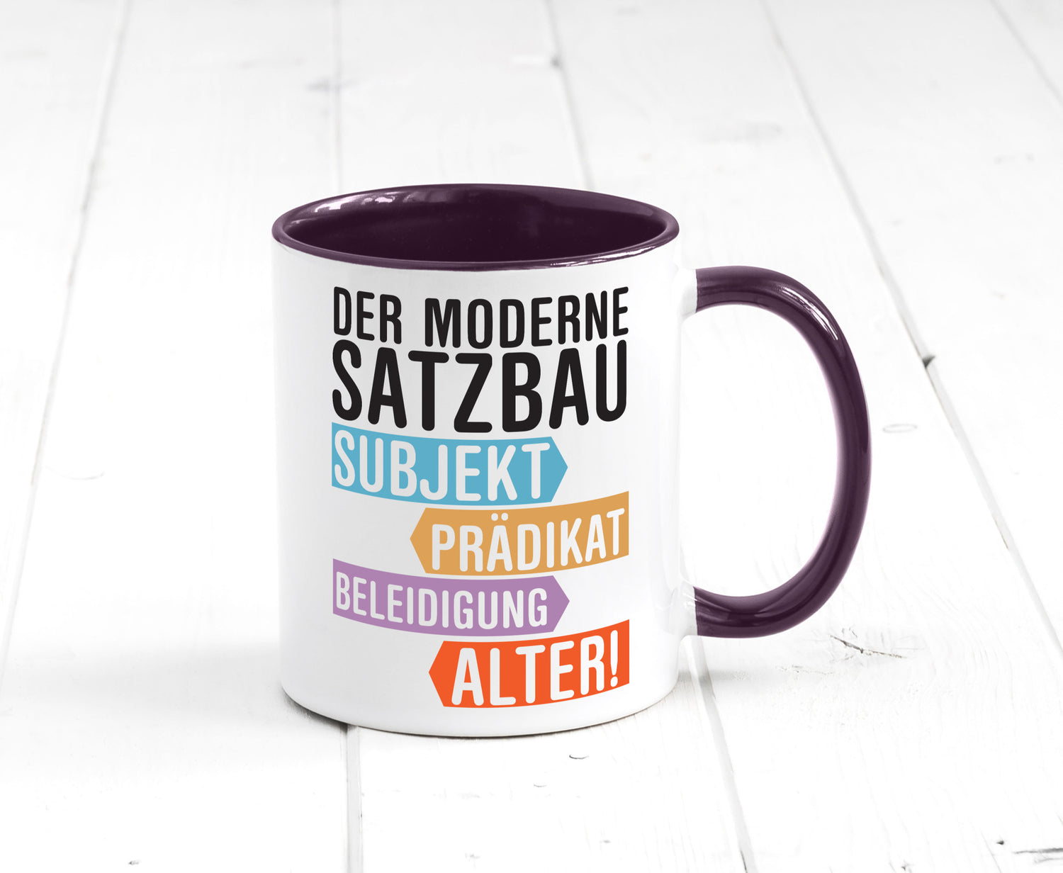 Moderner Satzbau | Lehrer Lehrerin Kollege lustig Arbeit Kollegen Büro Geschenk