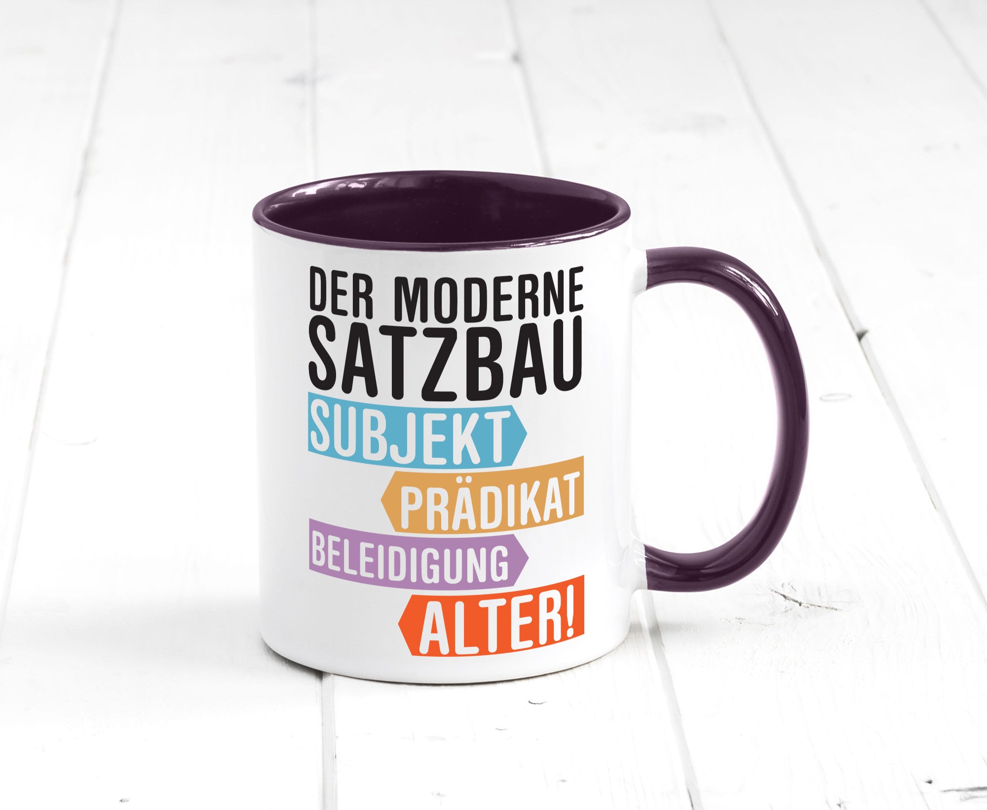 Moderner Satzbau | Lehrer Lehrerin Kollege lustig Arbeit Kollegen Büro Geschenk