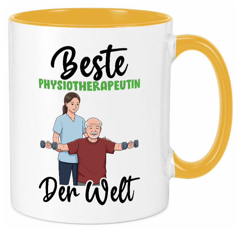 Beste Physiotherapeutin v3 lustig Humor Geschenkidee Geschenk Tasse