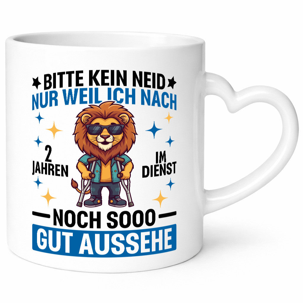 2 Jahre im Dienst | Arbeitsjubiläum Arbeit lustig Kollegen Büro Geschenk Tasse