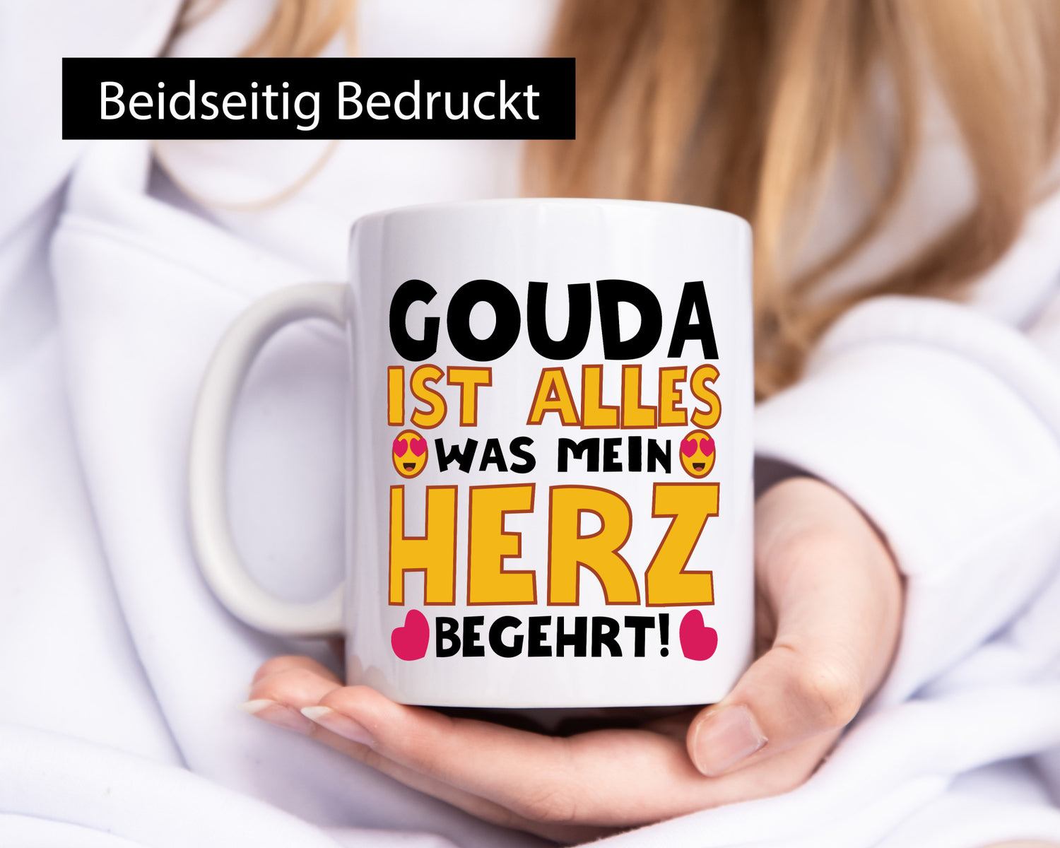 Ich brauche Gouda | Käseliebhaber Käse lustig Humor Geschenkidee Geschenk Tasse