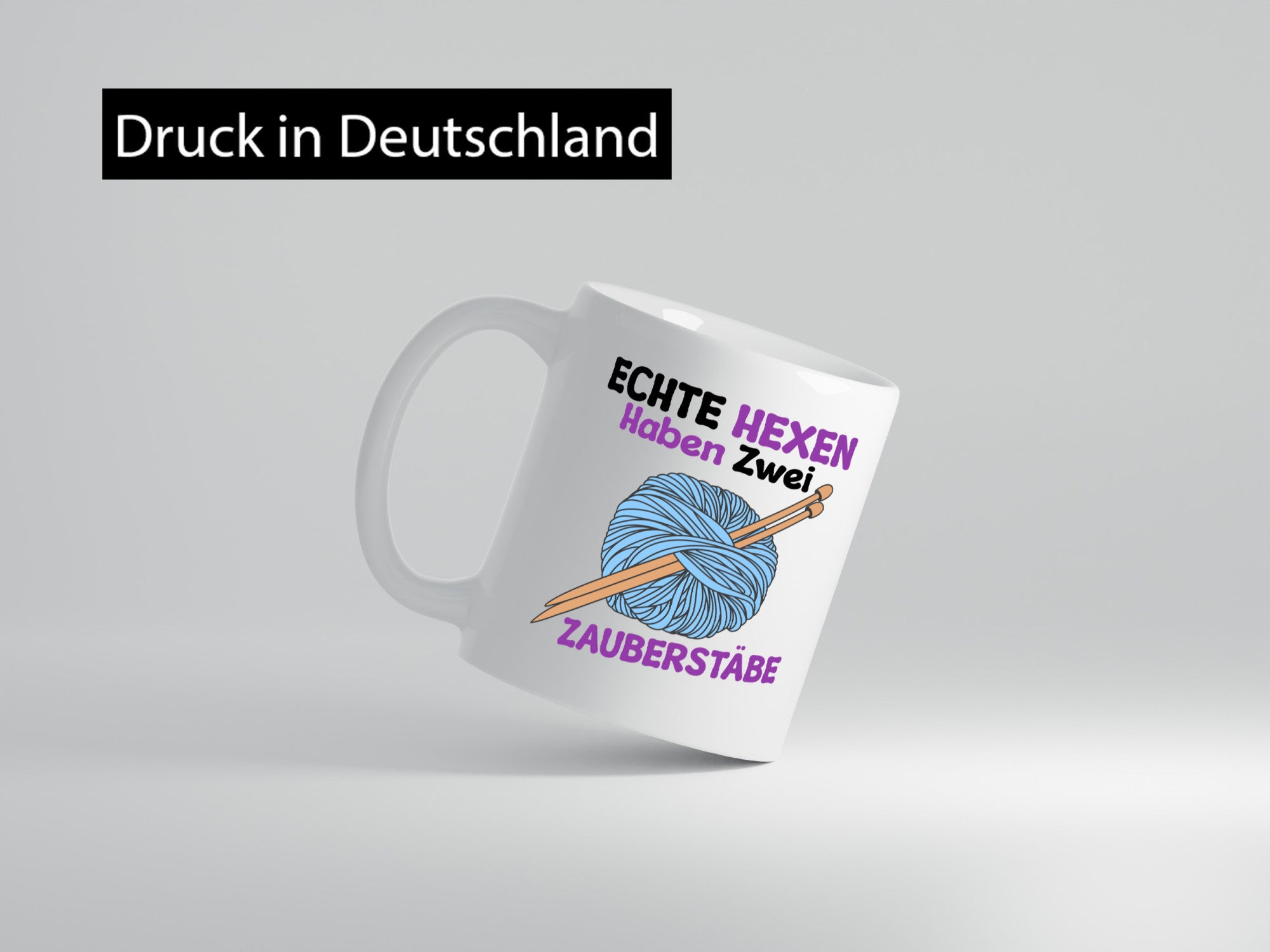 Echte Hexen haben zwei Zauberstäbe | Stricken v2 lustiger Spruch Geschenk Humor