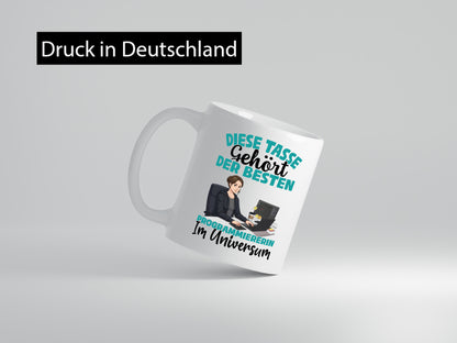 Im Universum: Programmiererin | Softwareentwickler Humor Geschenkidee Tasse
