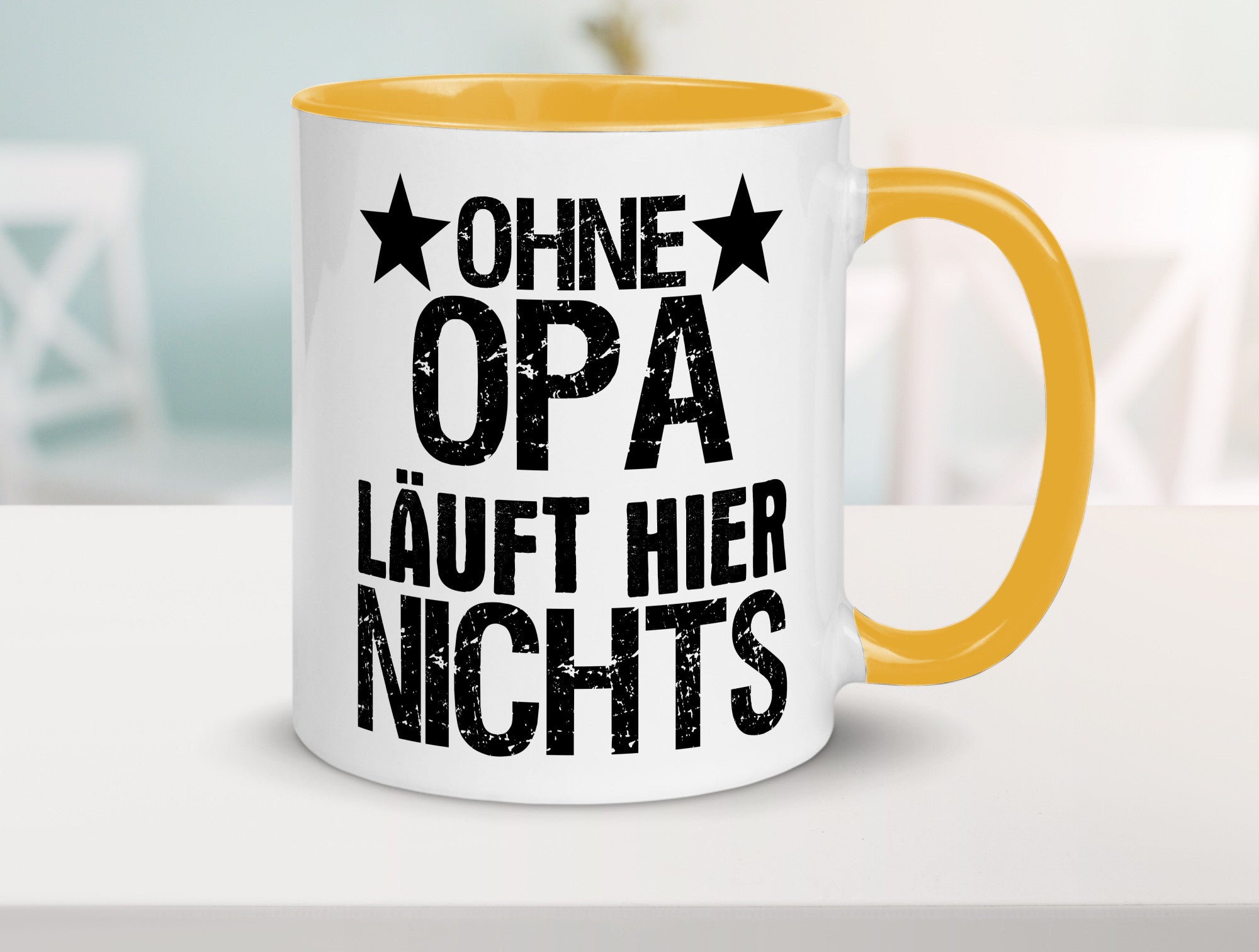 Ohne Opa läuft hier nichts | Sterne Geschenkidee Familie Humor Tasse