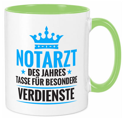 Besonderer Verdienst: Notarzt | Arzt Geschenk Humor Geschenkidee lustiger Tasse