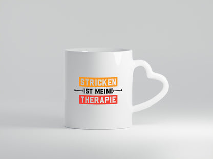 Stricken ist meine Therapie | Stricknadel Humor Geschenkidee Tasse