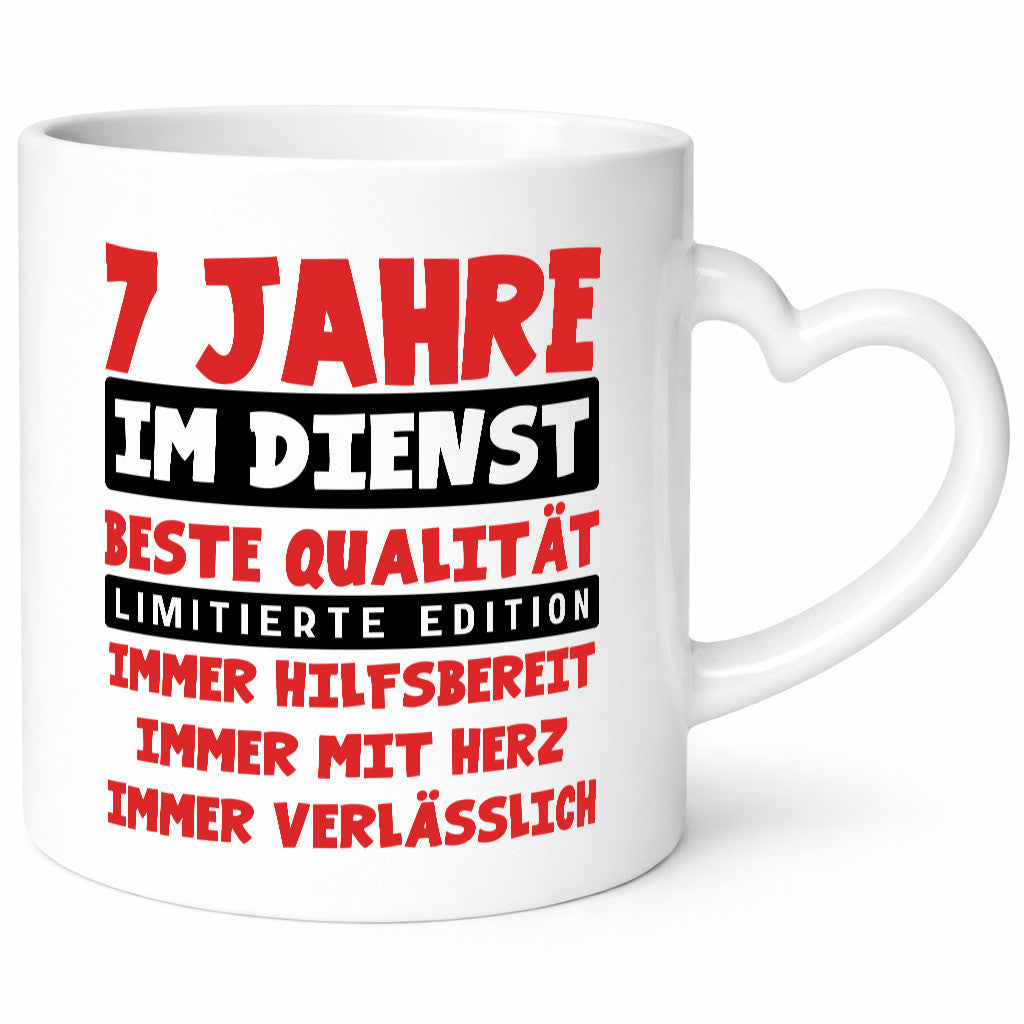 7 Jahre im Dienst | Jubiläum Arbeit v9 Humor Kollegen Büro Geschenkidee Tasse