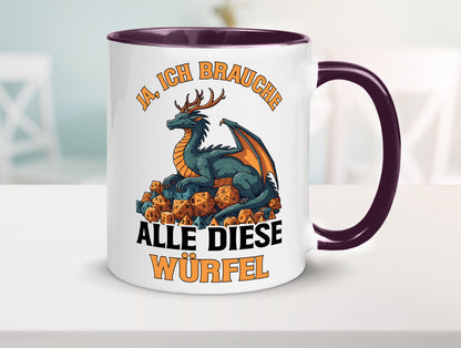 Ja ich brauche alle diese Würfel | Drache Rollenspiel v2 Geschenk Humor