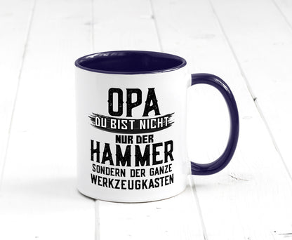 Opa ist der Hammer | Großvater Tasse Werkzeugkasten lustig Familie Geschenkidee