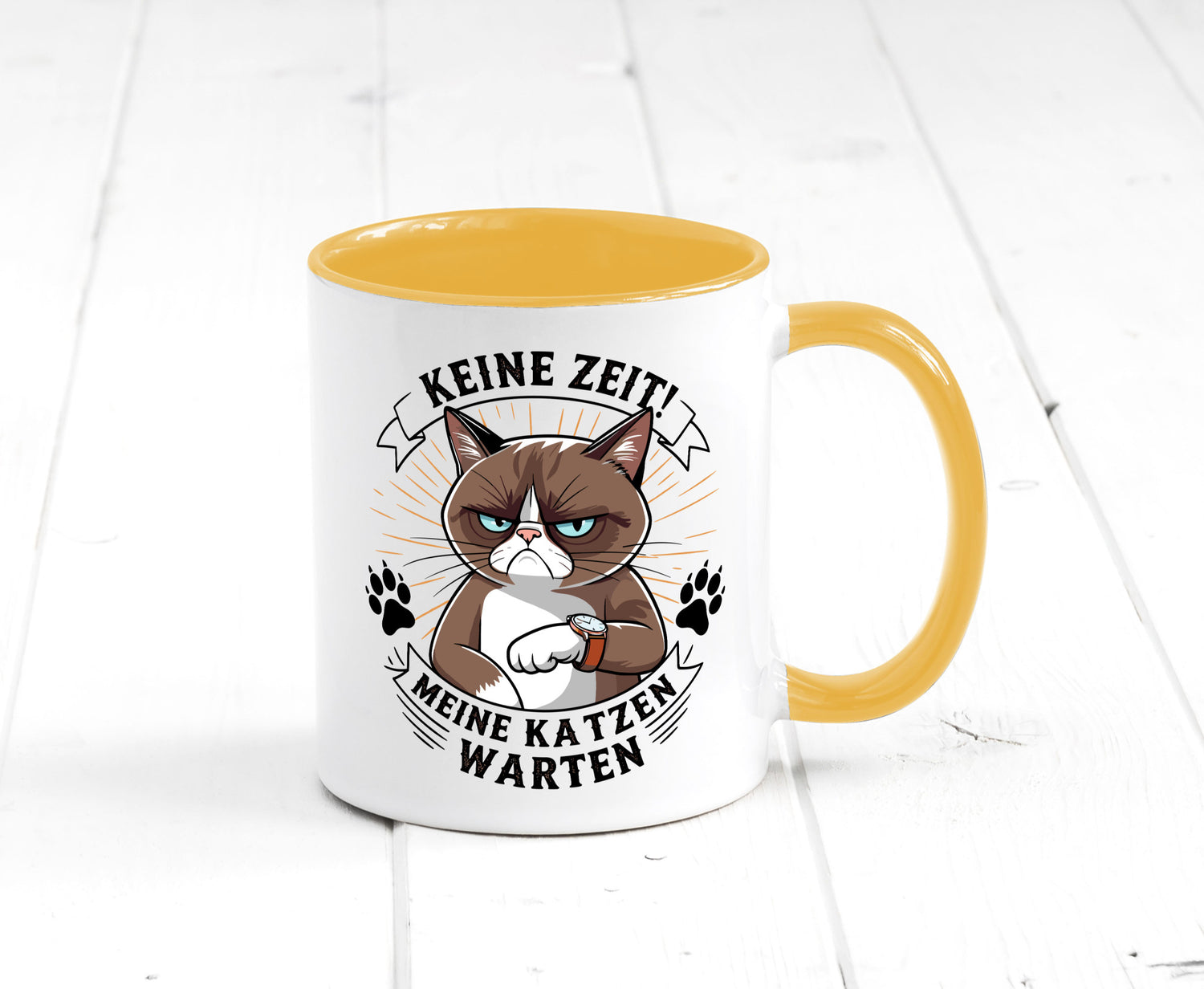 Keine Zeit meine Katzen Warten | Schwarze Katze Geschenkidee Tierliebhaber