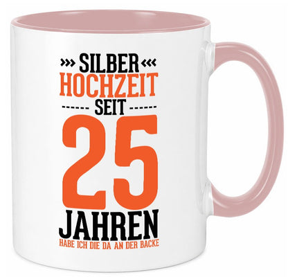 Silber Hochzeit | 25 Jahre Verheiratet Ehepaar lustig Humor Geschenkidee Tasse