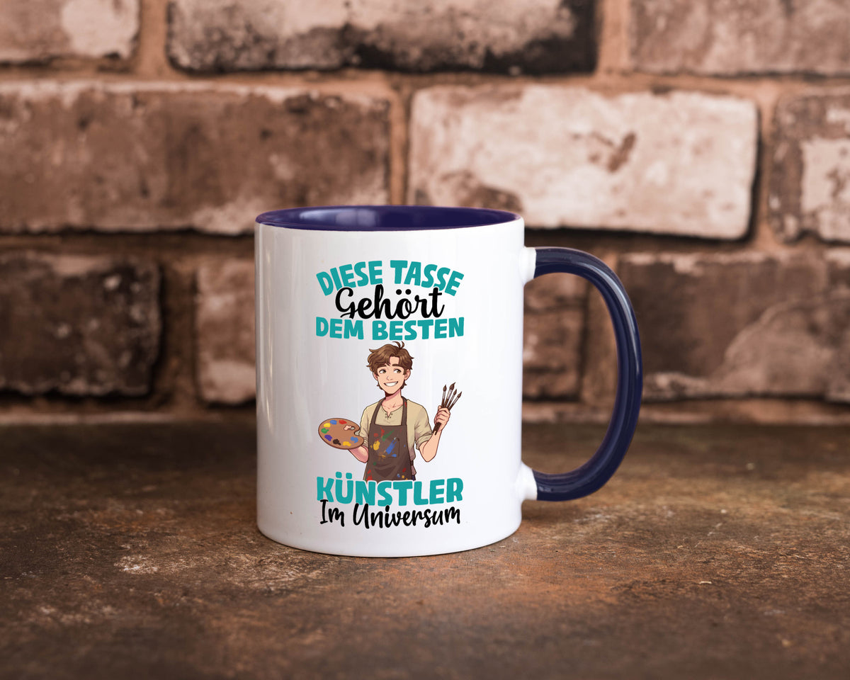 Im Universum: Künstler | Kunst Geschenkidee Humor Tasse