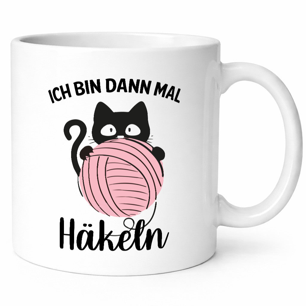 Bin dann mal häkeln | Katze Häkelgarn lustiger Spruch Geschenk Tierliebhaber