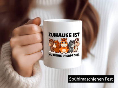 Zuhause ist wo meine Pferde sind | Pferdeliebhaber lustiger Spruch Geschenk