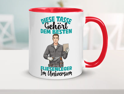 Im Universum: Fliesenleger | Fliesenlegen Bau Geschenk Humor Geschenkidee