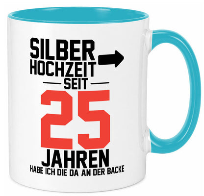 25. Hochzeitstag | Ehemann Silberhochzeit v2 lustig Humor Geschenkidee Geschenk Tasse