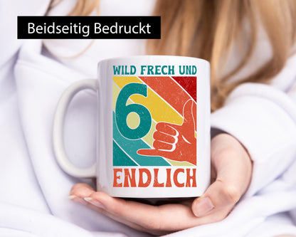 6. Geburtstag | 6 Jahre Wild und Frech Geschenk Geschenkidee lustiger Spruch