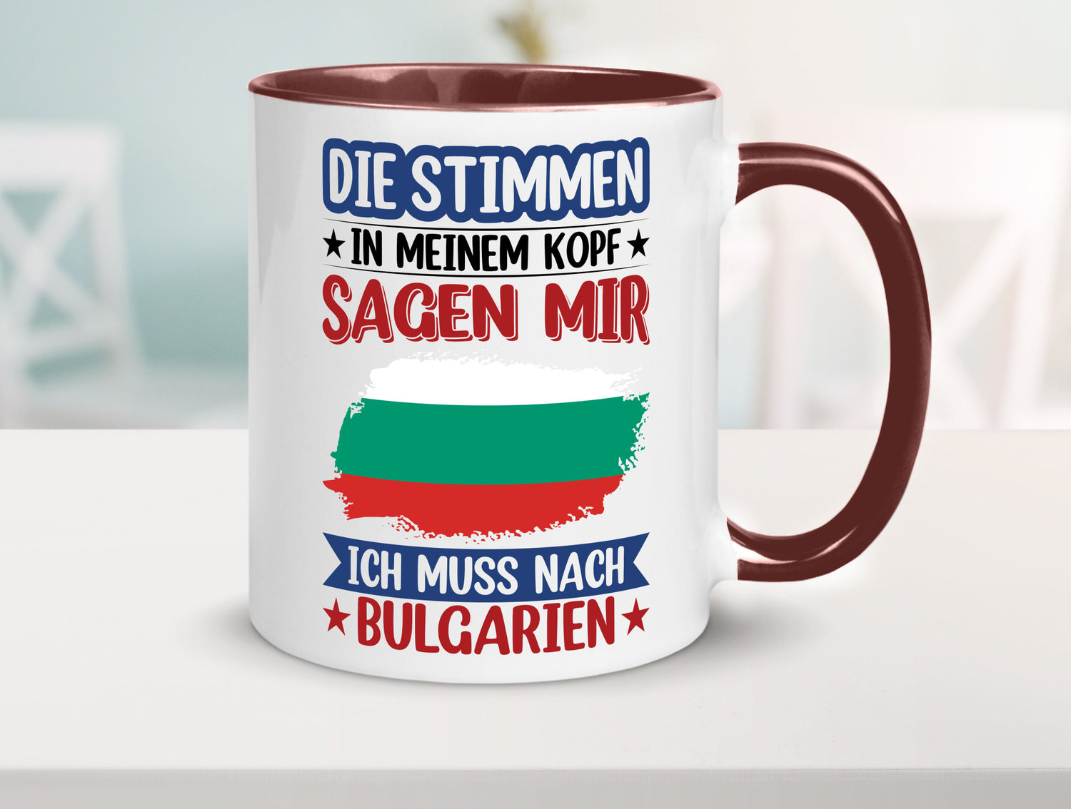Bulgarien | Urlaub Stimmen in meinem Kopf Traumland Humor Geschenkidee Tasse