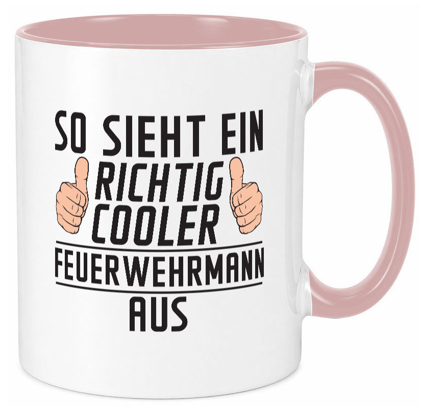 Richtig Cooler Feuerwehrmann | Feuerwehr Geschenkidee Humor Tasse