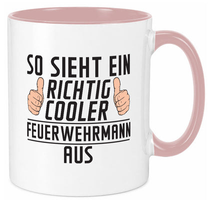Richtig Cooler Feuerwehrmann | Feuerwehr Geschenkidee Humor Tasse
