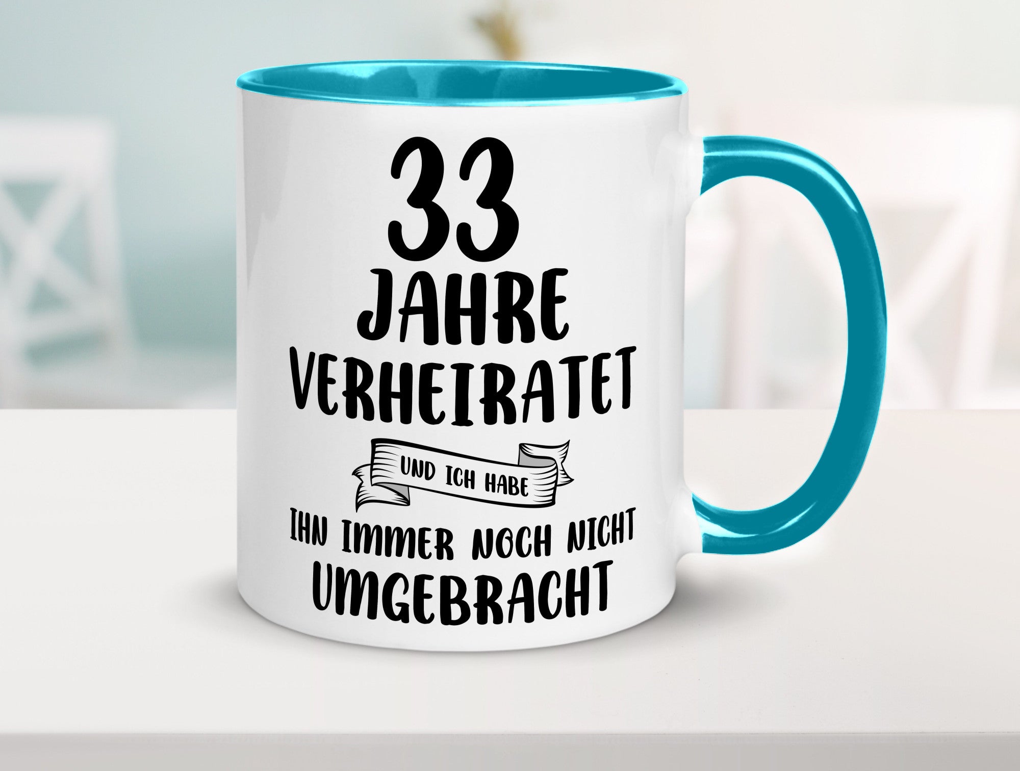 33 Jahre Verheiratet, immer noch am Leben! lustiger Spruch Geschenk Humor