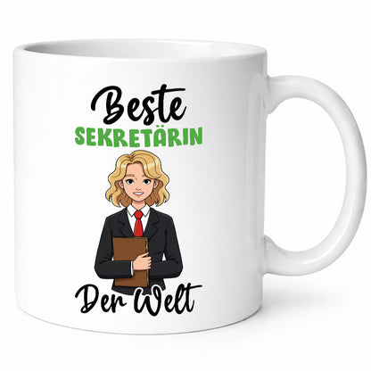 Beste Sekretärin | Büro v2 Geschenk Arbeit Kollegen lustiger Spruch Tasse