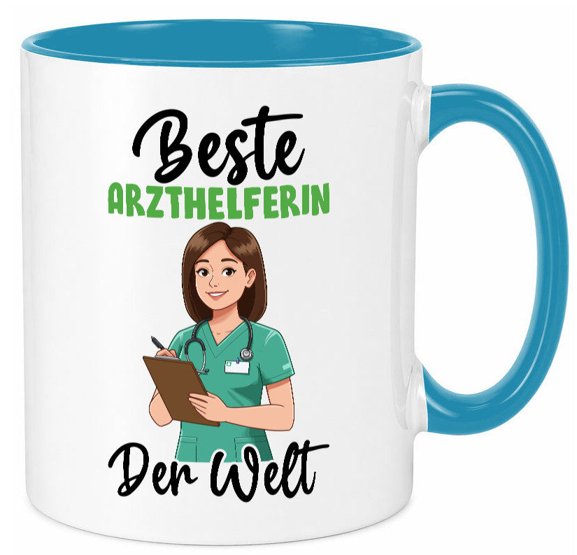 Beste Arzthelferin | Fachangestellte Medizin v2 Geschenkidee Humor Tasse