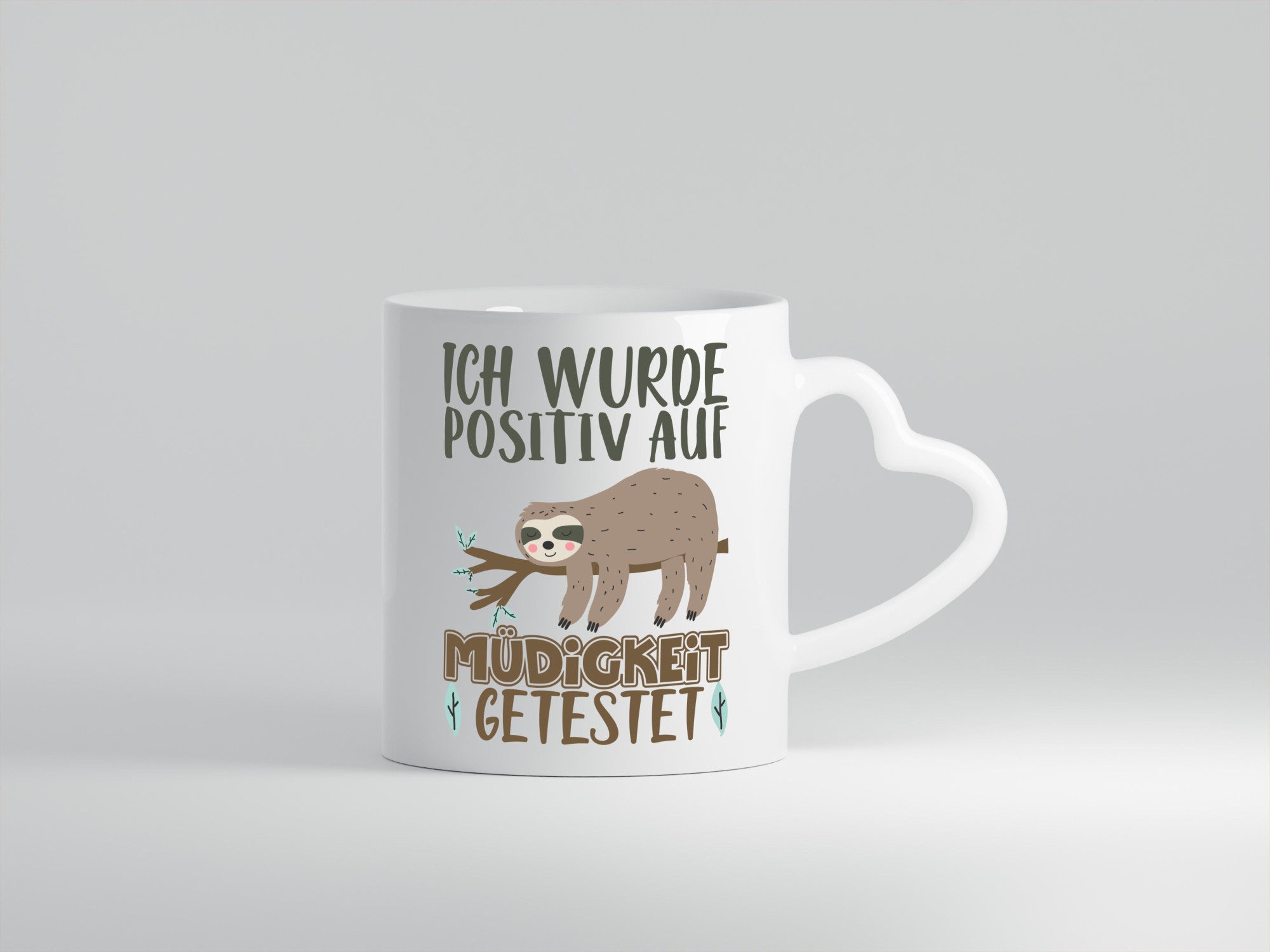 Positiv auf Müde getestet lustiger Spruch Geschenk Humor Geschenkidee Tasse