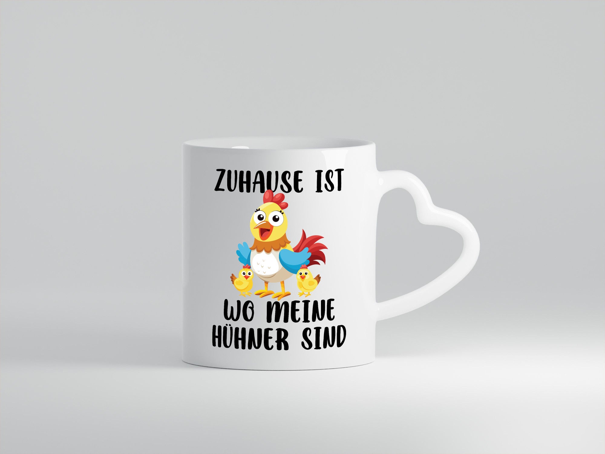 Zuhause ist wo meine Hühner Kacken | Flüsterer Humor Geschenkidee Tasse