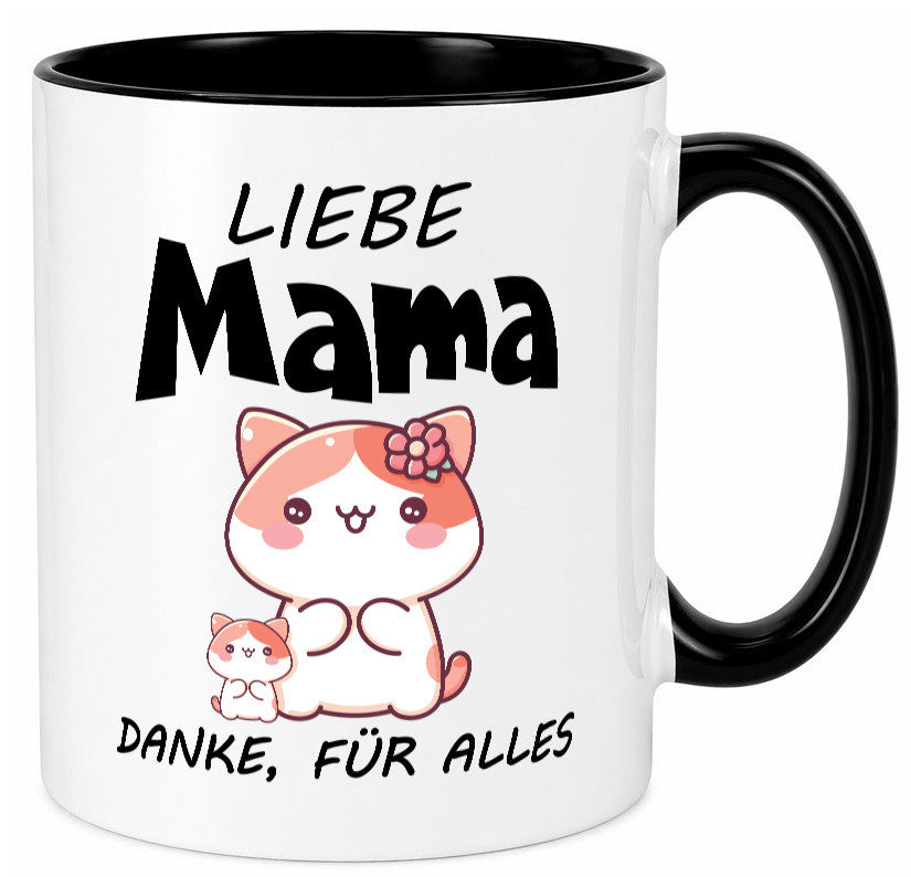 Liebe Mama Danke, für alles | Muttertag Beste Geschenk Familie Geschenkidee Tasse
