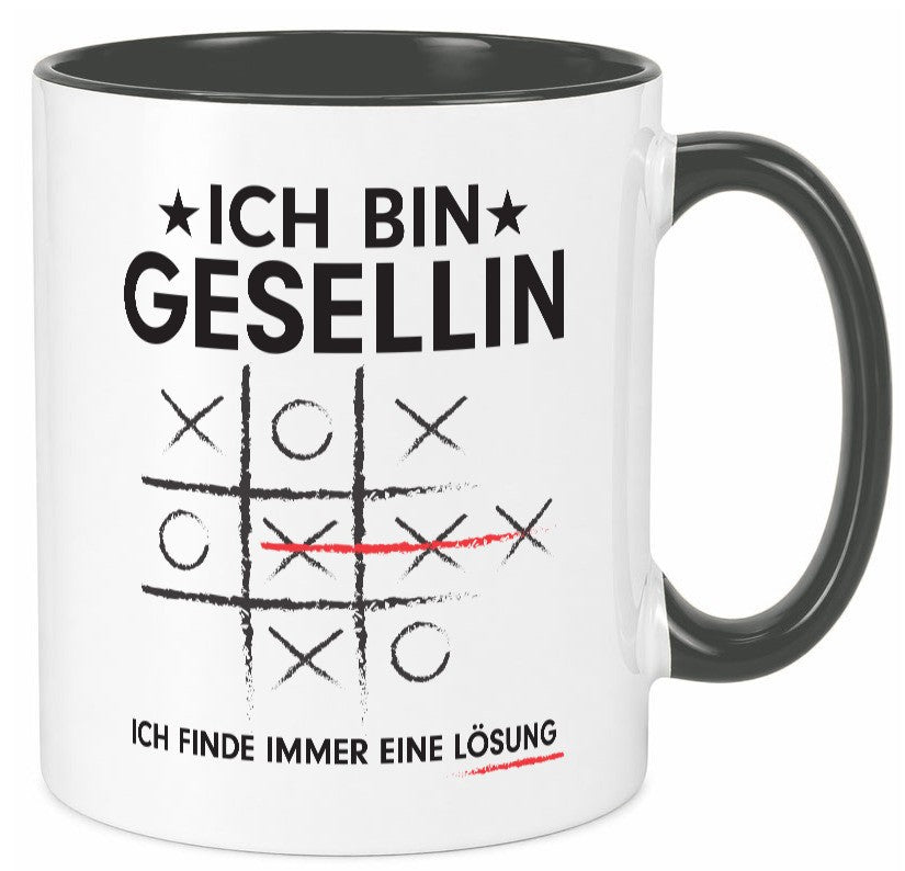 Löse Probleme: Gesellin | Handwerkerinnen Geschenkidee Humor Tasse