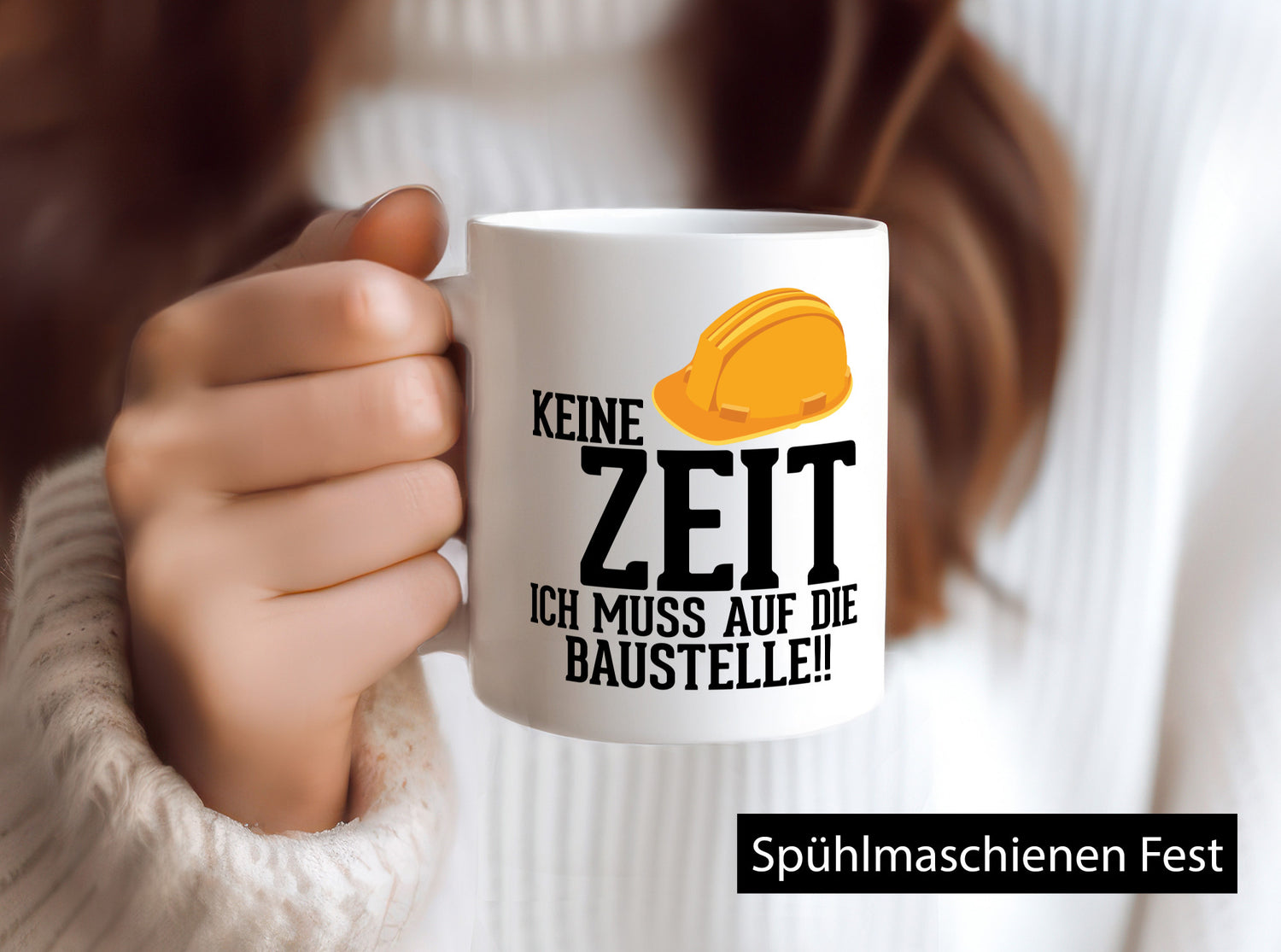 Keine Zeit ich muss auf die Baustelle | Bauherren v2 Humor Geschenkidee Tasse
