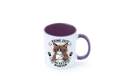 Keine Zeit meine Katzen Warten | Schwarze Katze Geschenkidee Tierliebhaber