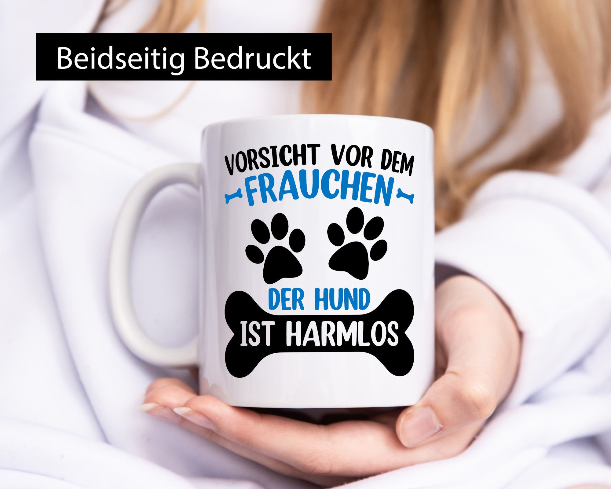 Caution of the woman dog is harmless | Dogs v2 funny saying gift