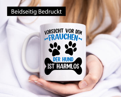 Caution of the woman dog is harmless | Dogs v2 funny saying gift