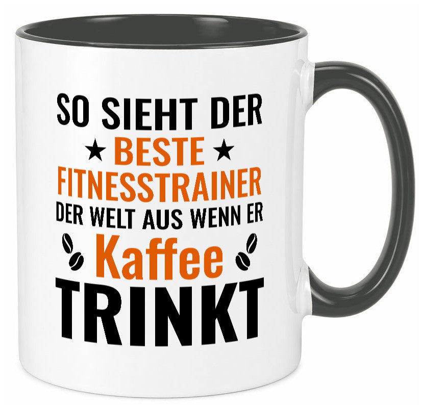 Kaffee trinkt: Fitnesstrainer | Personal Trainer Geschenk Humor Geschenkidee Tasse
