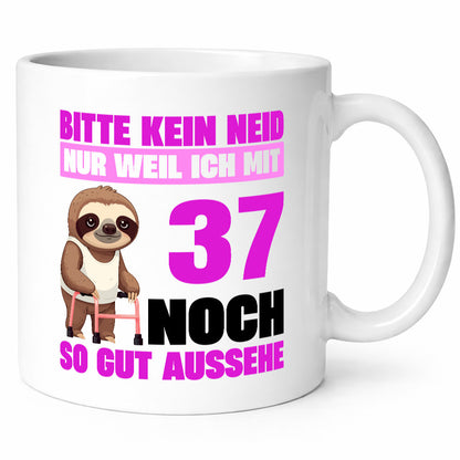 37. Geburtstag | Bitte kein neid Faultier 37 Jahre Geschenk Geschenkidee
