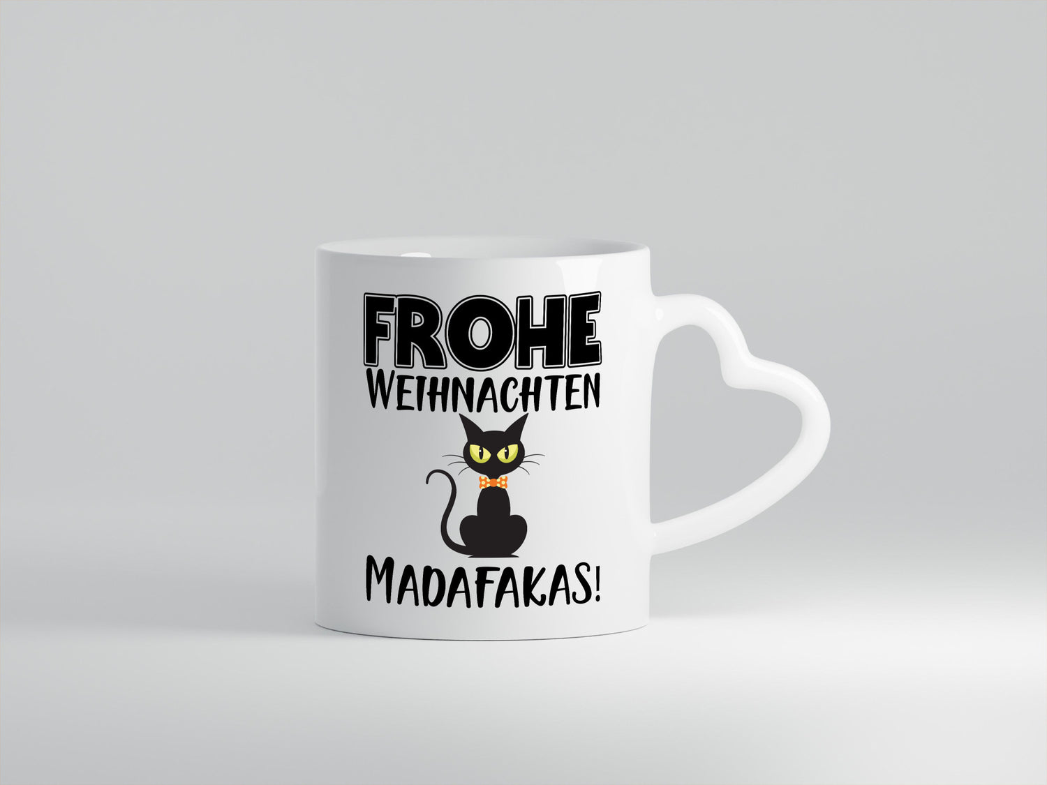 Frohe Weihnachten Madafakas! | Katze Tasse Vintage lustiger Spruch Geschenk